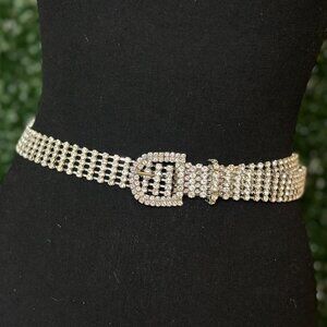 NEW Rhinestone Embellished Buckle Belt